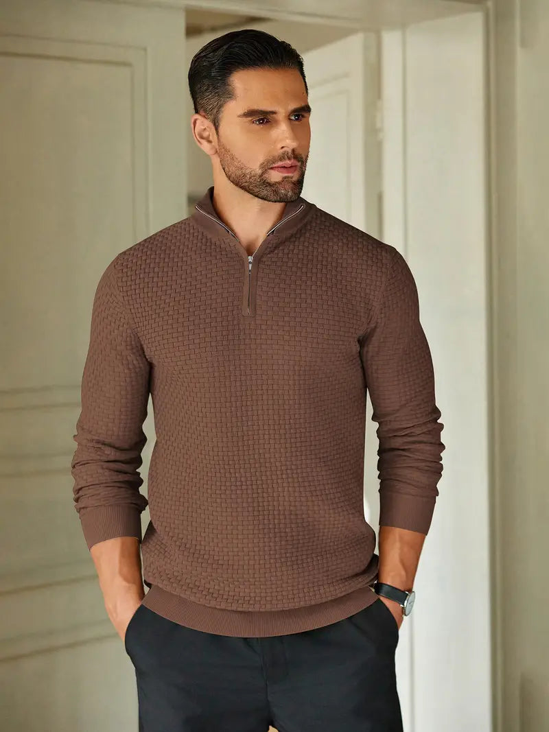 Aurelio | Pull Zippé Italien pour Homme