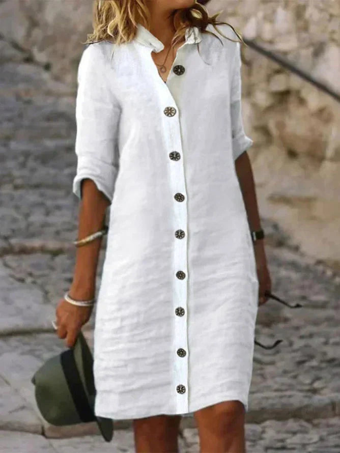 Basily | Robe polo boutonnée en lin