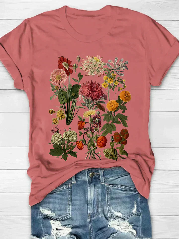 Camila | T-shirt Vintage pour Femme avec Imprimé Floral