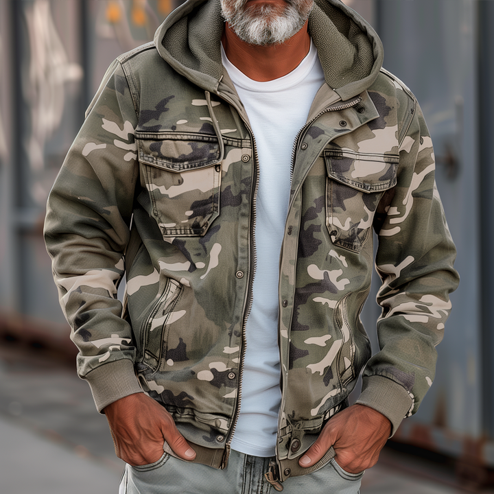 Rihaan | Veste Imperméable Camouflage pour Homme