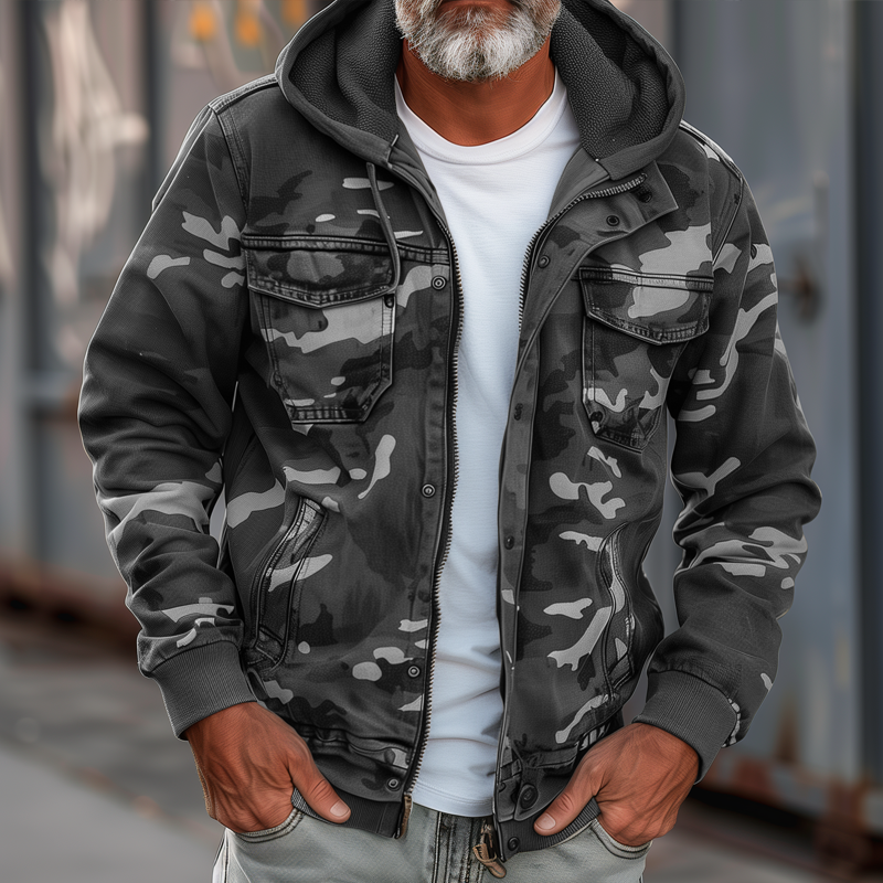 Rihaan | Veste Imperméable Camouflage pour Homme