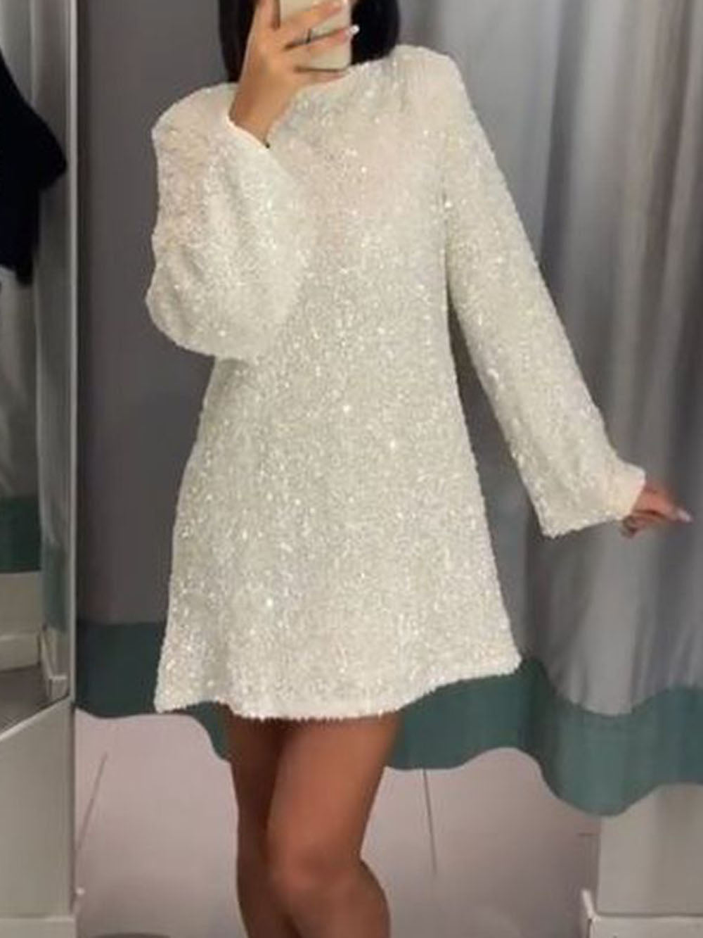 Marcelle | Robe à paillettes avec nœud et fermeture à nœud