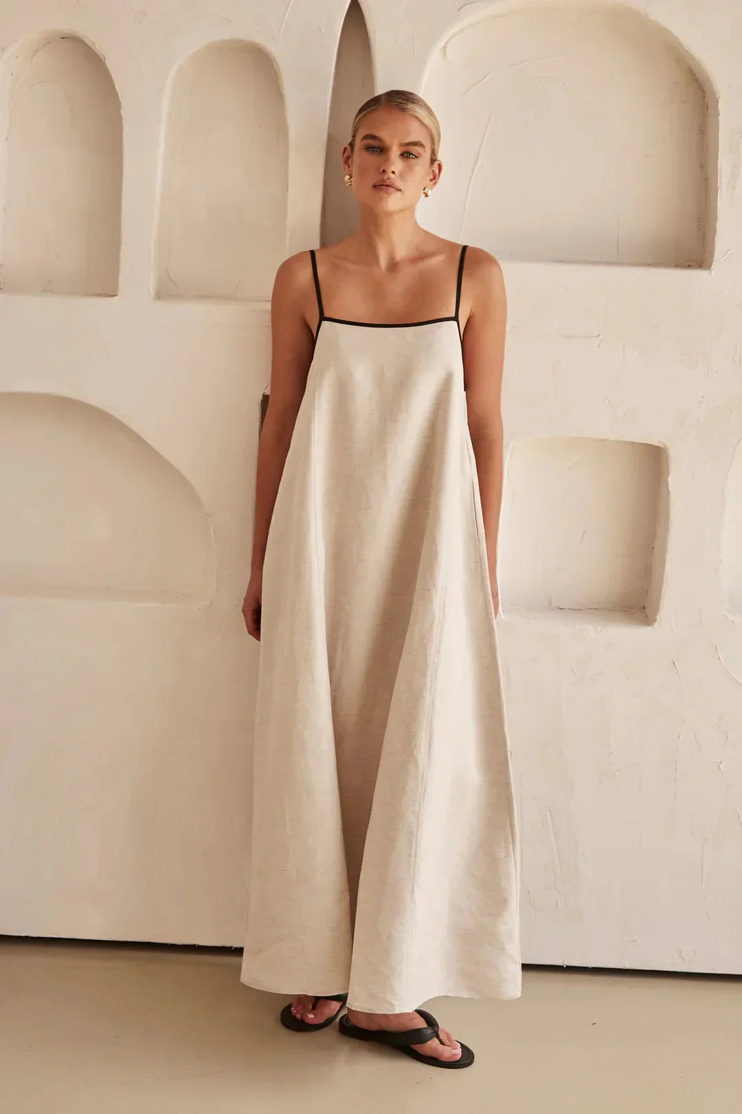 Eloisa | Robe Minimaliste Fluide en Lin pour Femme