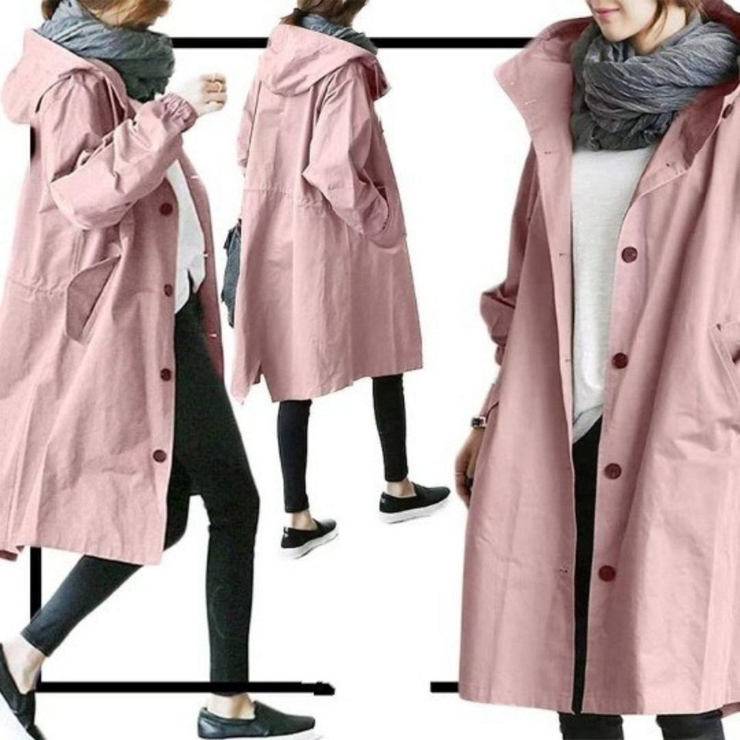 Sanne | Trench-coat Femme Coupe-Vent et Imperméable