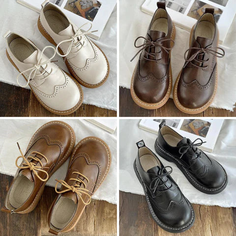 Krystal | Chaussures Oxford à Bout Carré et Large pour Femmes