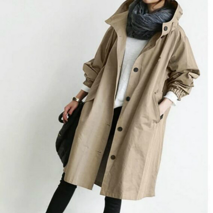 Sanne | Trench-coat Femme Coupe-Vent et Imperméable