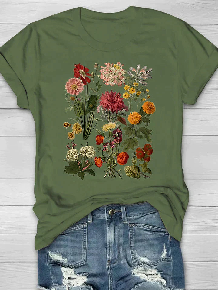 Camila | T-shirt Vintage pour Femme avec Imprimé Floral