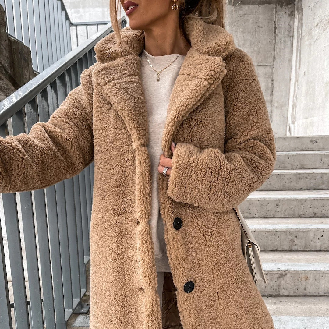 Trendy | Manteau Teddy avec coupe douce pour femmes