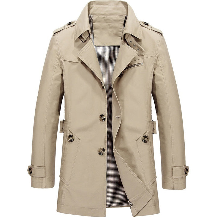 Vishnu | Trench-Coat Classique à Double Boutonnage pour hommes