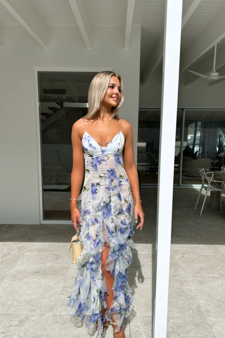 Reign | Robe maxi à volants floraux pour femmes