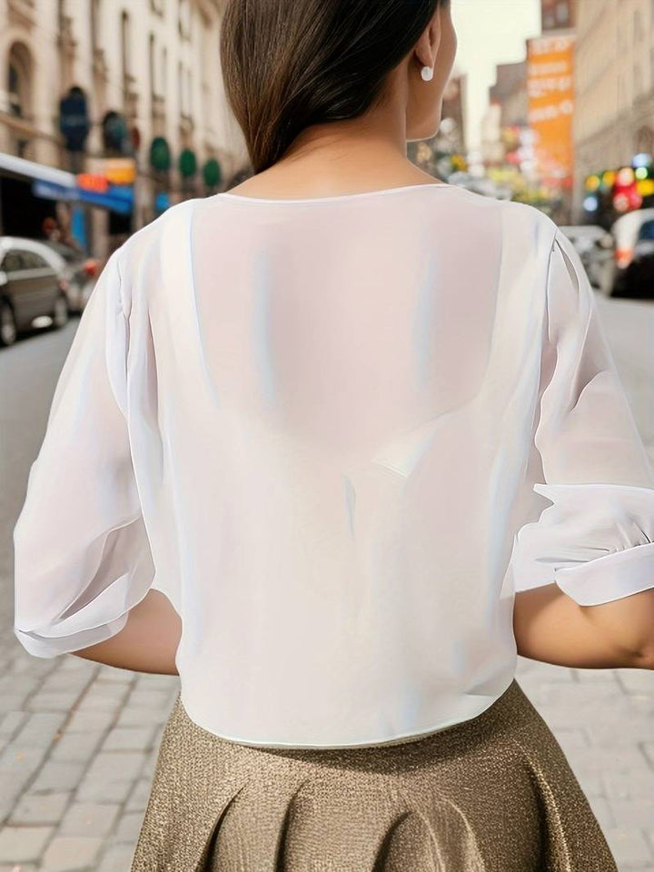 Evangeline | Blouse à Devant Ouvert