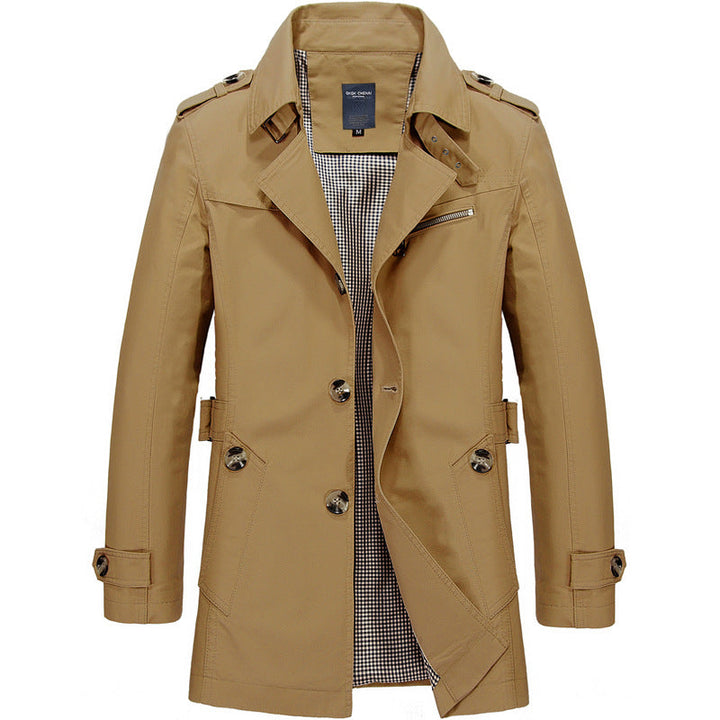 Vishnu | Trench-Coat Classique à Double Boutonnage pour hommes