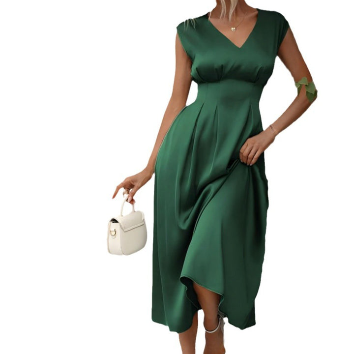 Raelyn | Robe Longue Sans Manches Verte