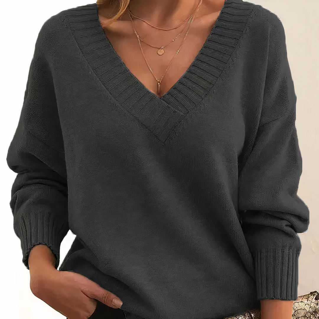 Jayleen | Pull élégant avec design col en V pour femme