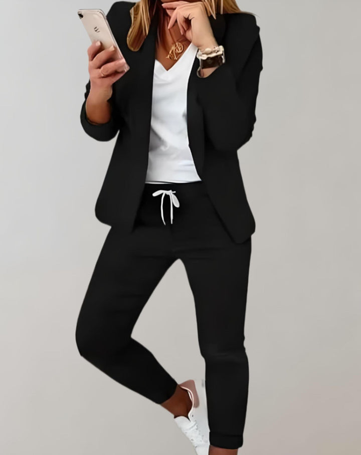 Kalea | Ensemble Blazer et Pantalon à Carreaux pour Femmes