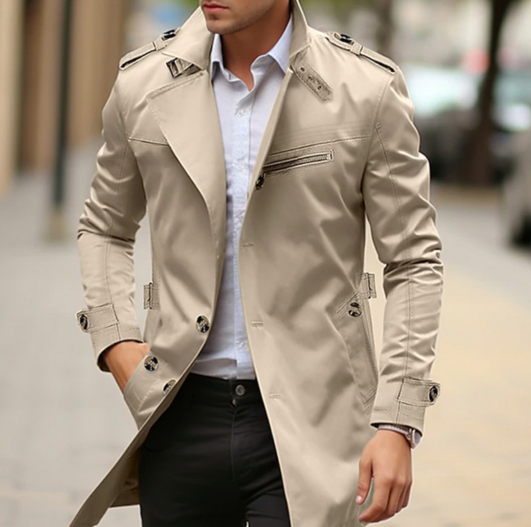 Tavin | Trench-coat de printemps élégant pour hommes