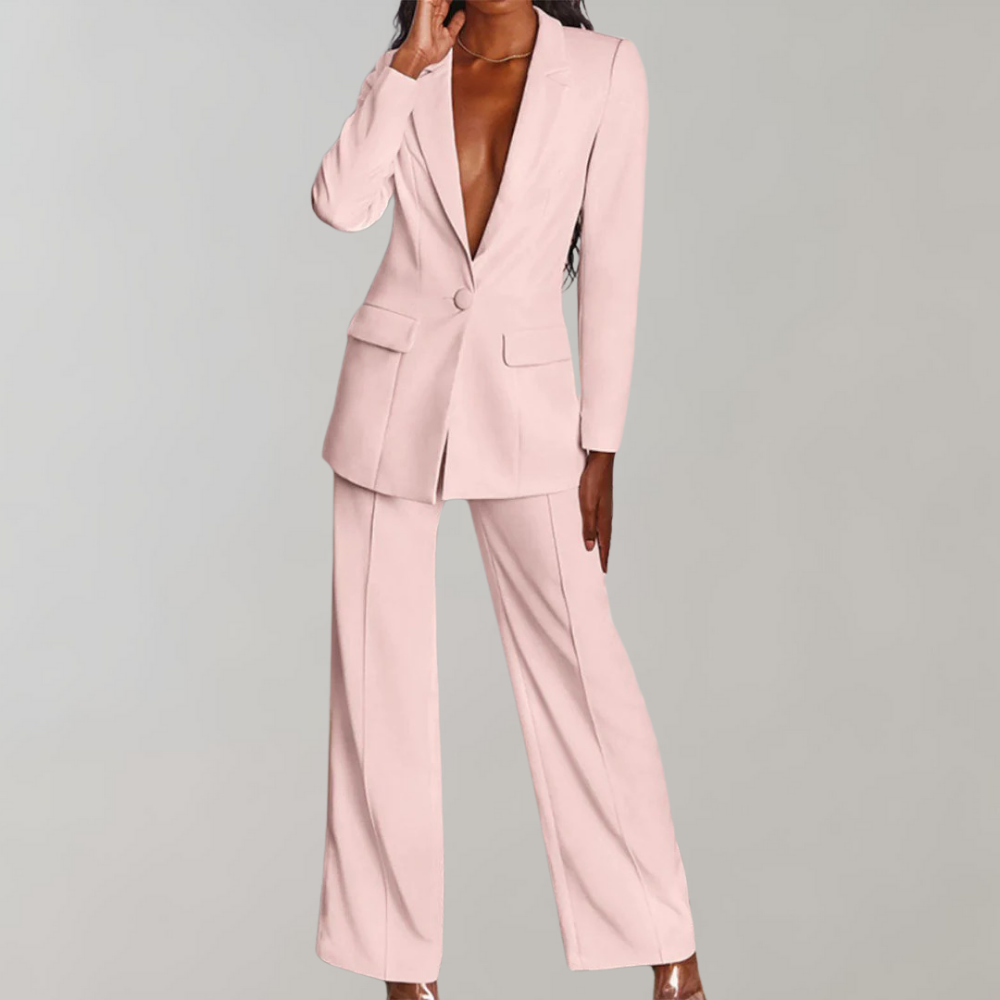 Evalina | Ensemble élégant de blazer et pantalon pour femmes