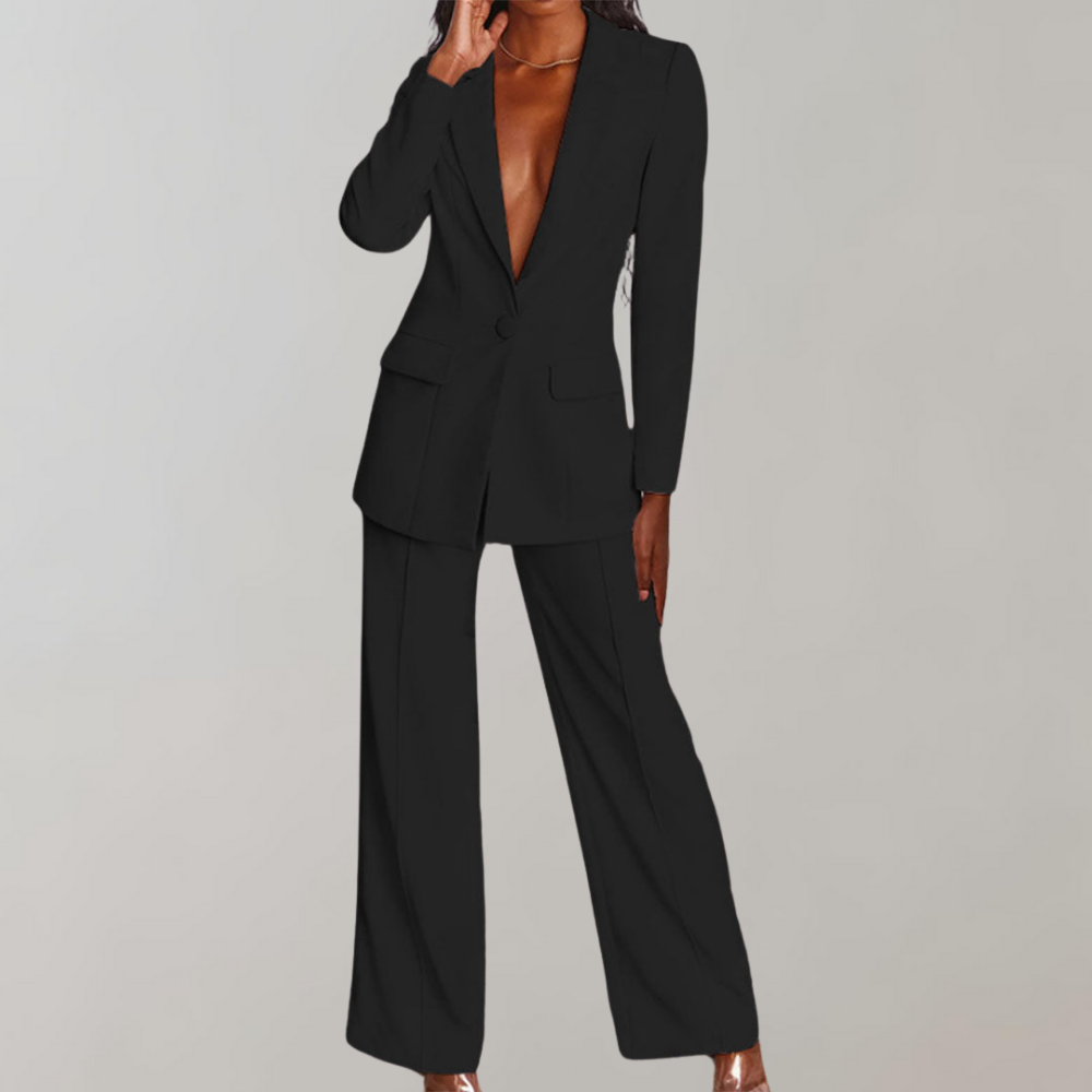 Evalina | Ensemble élégant de blazer et pantalon pour femmes