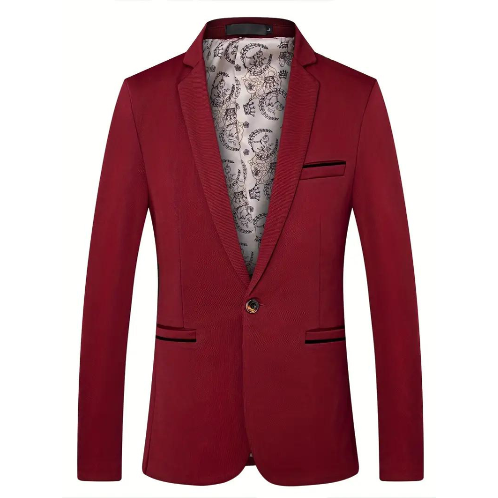 Sultan | Blazer élégant slim-fit avec col à revers pour hommes