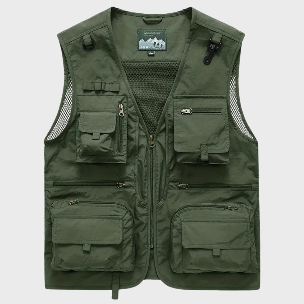 Troels | Gilet Cargo Respirant à Multi-Poches pour Homme