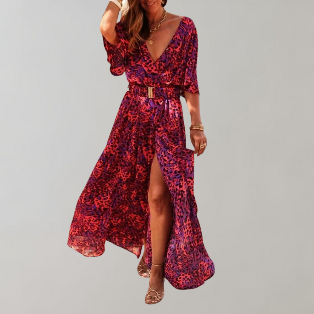 Laurette | Robe d'été pour femme avec col en V