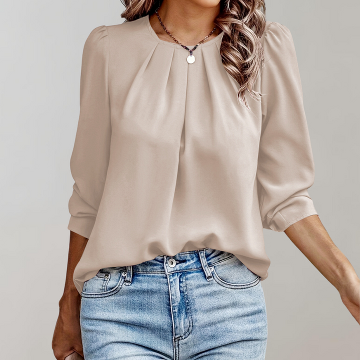 Evelyn | Blouse Femme à Manches Bouffantes Plissées