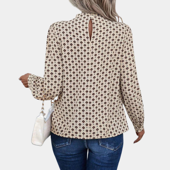 Kaleah | Blouse à imprimé vintage avec coupe confortable pour femmes