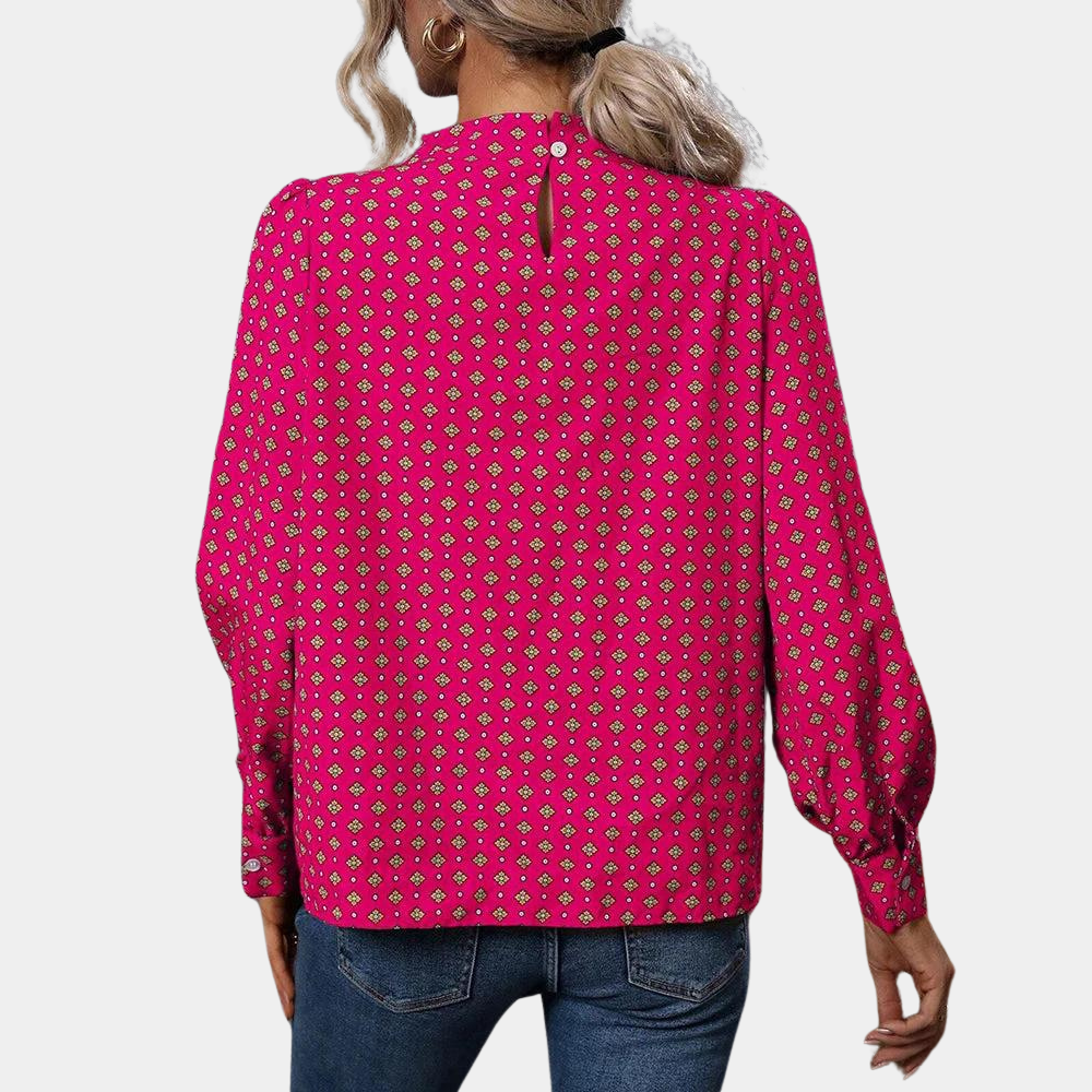 Kaleah | Blouse à imprimé vintage avec coupe confortable pour femmes