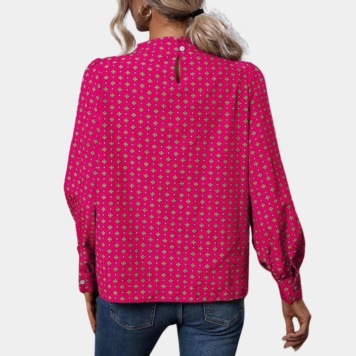 Kaleah | Blouse à imprimé vintage avec coupe confortable pour femmes