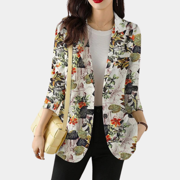 Marianna | Blazer à Fleurs au Charme Bohème Rétro pour Femmes