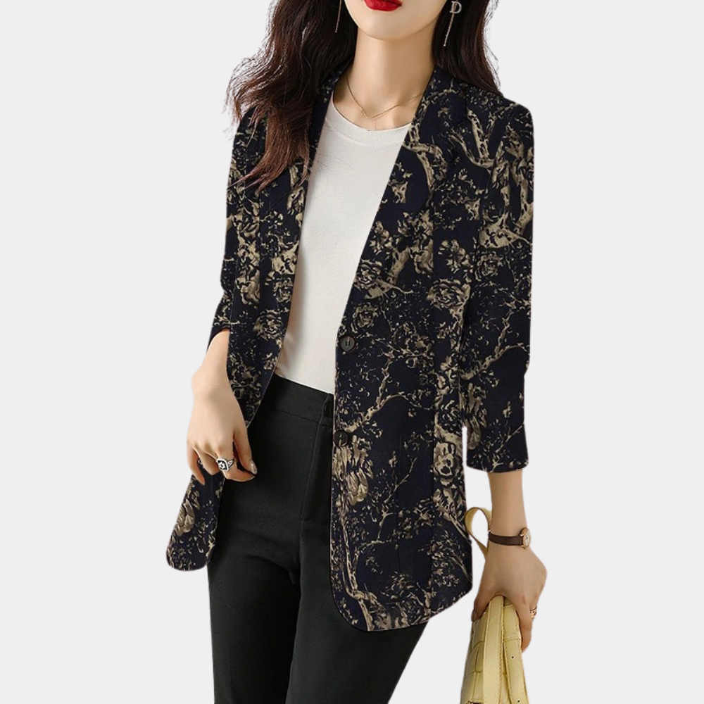 Madonna | Blazer Floral Rétro pour Femmes