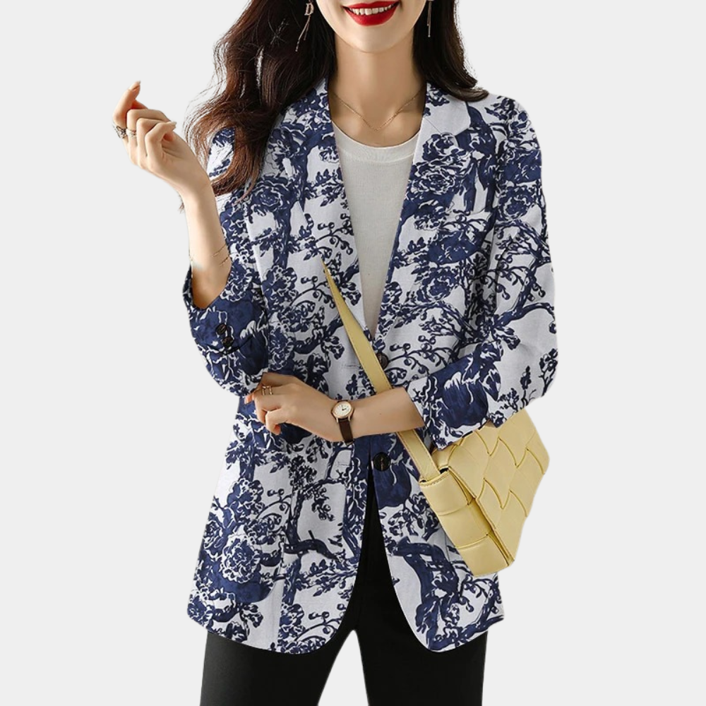 Marianna | Blazer à Fleurs au Charme Bohème Rétro pour Femmes