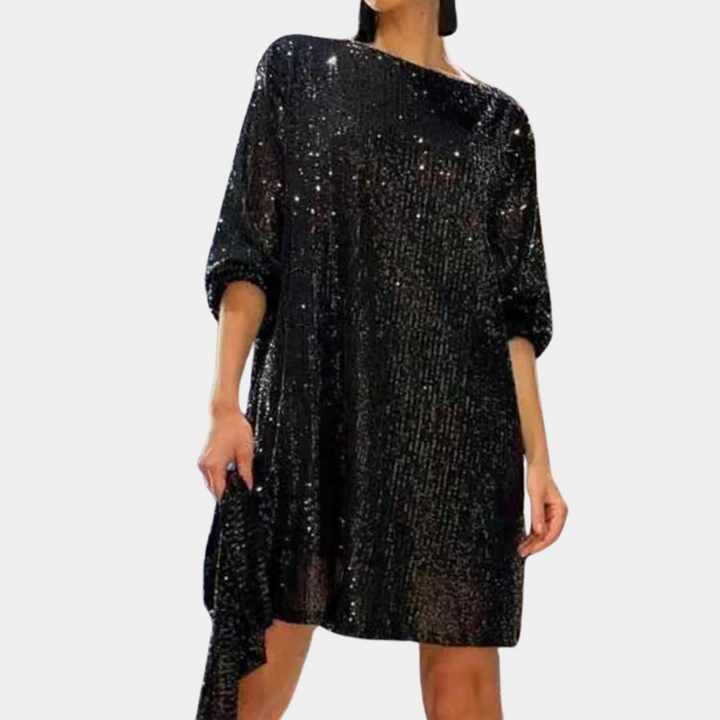 Angelie | Robe Glamour en Sequins avec Élégants Volants pour Femmes