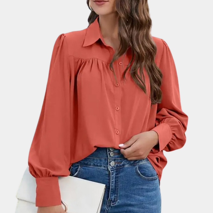 Vera | Blouse Plissée à Manches Longues pour Femme