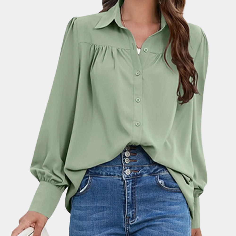 Vera | Blouse Plissée à Manches Longues pour Femme