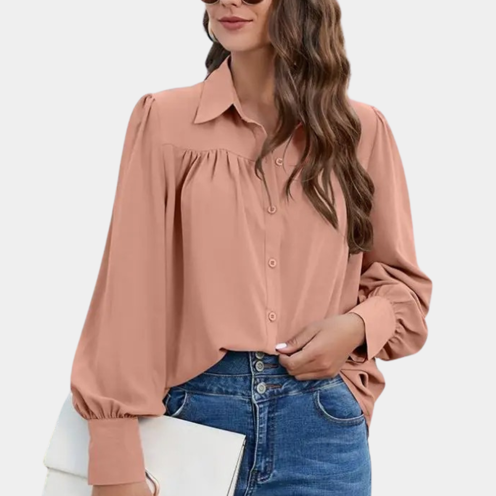 Vera | Blouse Plissée à Manches Longues pour Femme