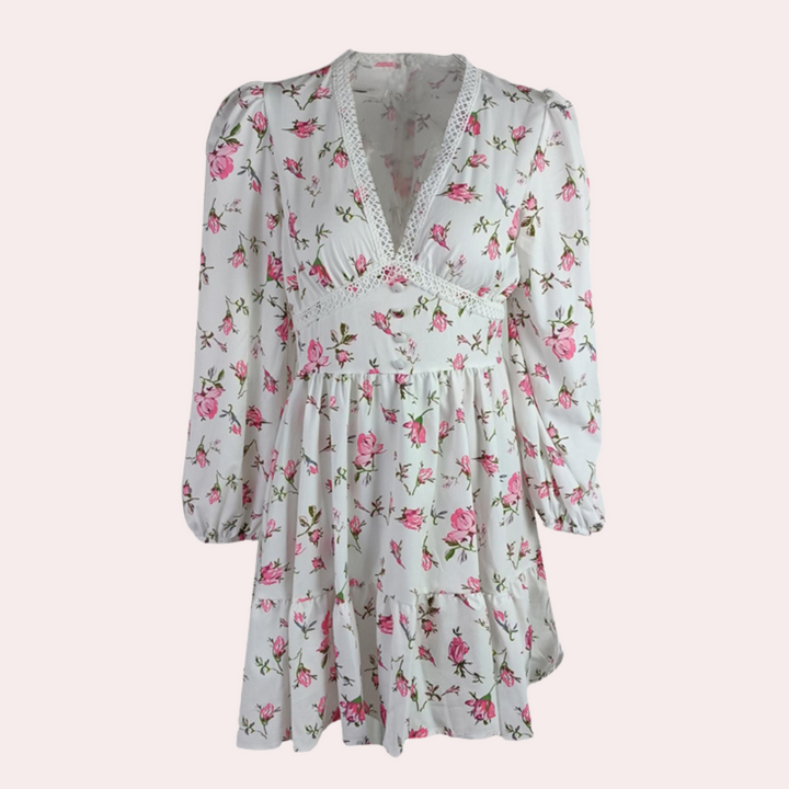 Mila | Robe d'été fleurie à col en V pour femmes