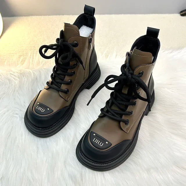 Naomi | Bottes Durables à Lacets pour Femmes Toutes Saisons