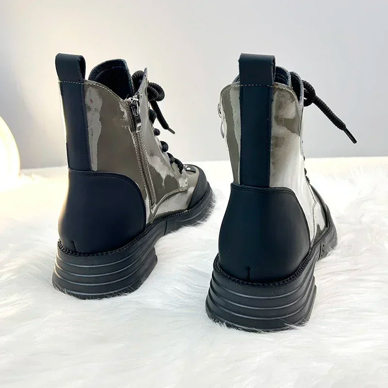 Naomi | Bottes Durables à Lacets pour Femmes Toutes Saisons