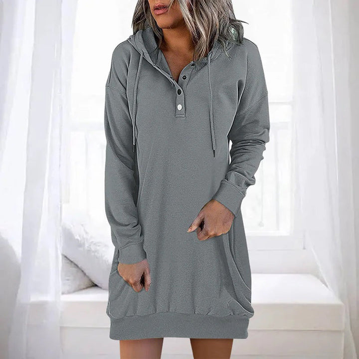 Daisy | Robe sweat décontractée à capuche