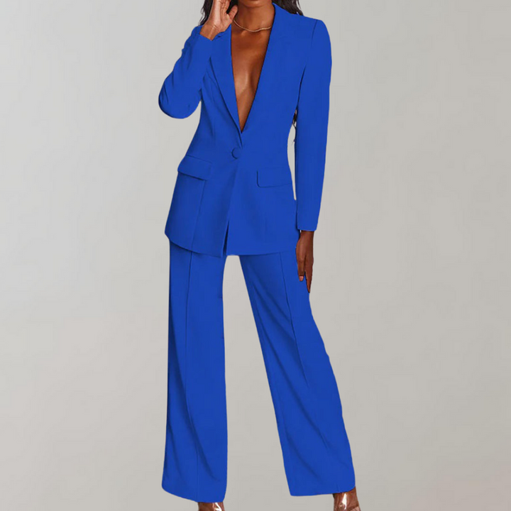 Evalina | Ensemble élégant de blazer et pantalon pour femmes