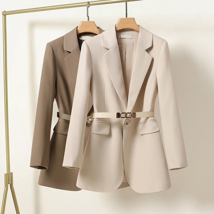 Sage | Élégant blazer long avec ceinture pour femmes