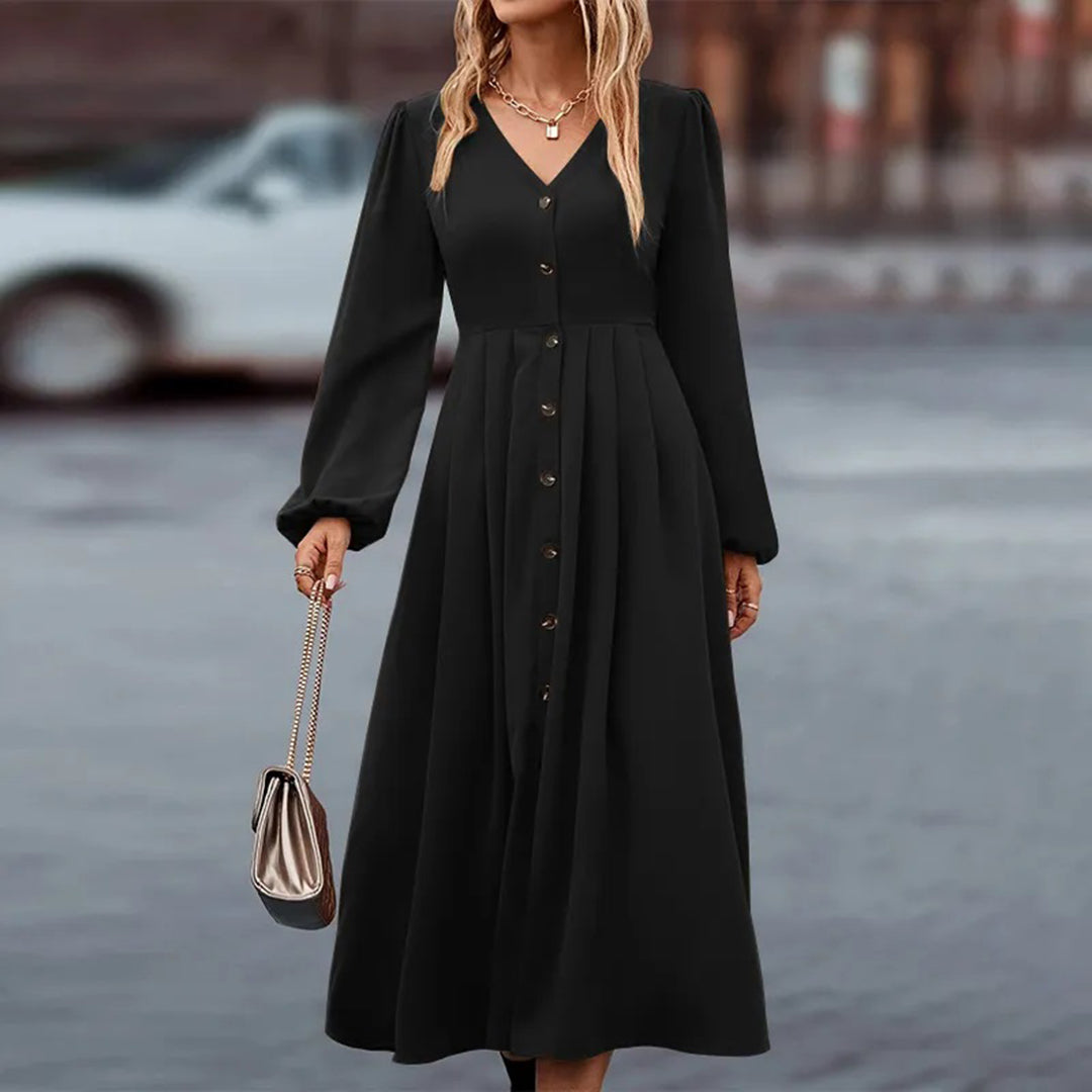 Noa | Robe à Manches Longues pour Femme au Style Chic d'Automne