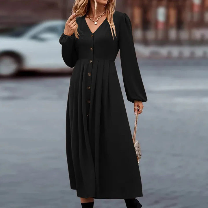 Noa | Robe à Manches Longues pour Femme au Style Chic d'Automne