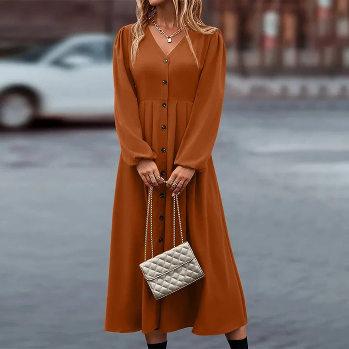 Noa | Robe à Manches Longues pour Femme au Style Chic d'Automne