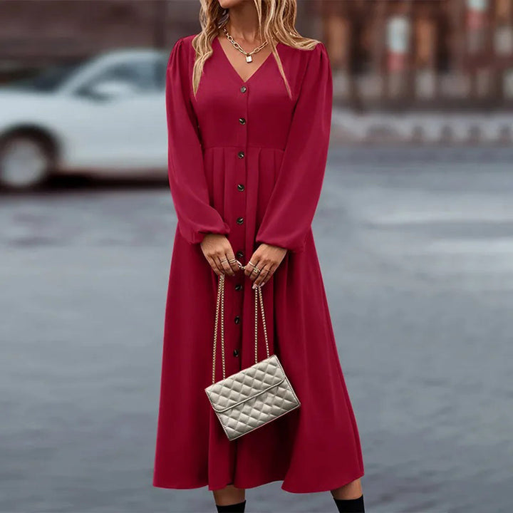 Noa | Robe à Manches Longues pour Femme au Style Chic d'Automne