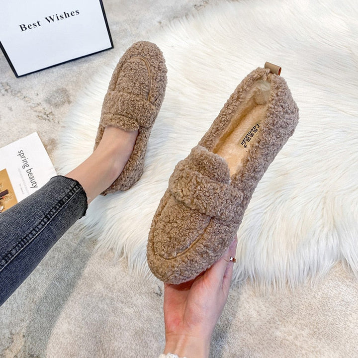 Sascha | Chaussons en Peluche Antidérapants pour Femmes