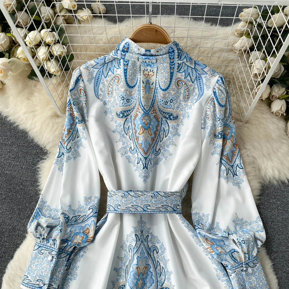 Harmony  Robe Femme avec Motif Floral et Ceinture