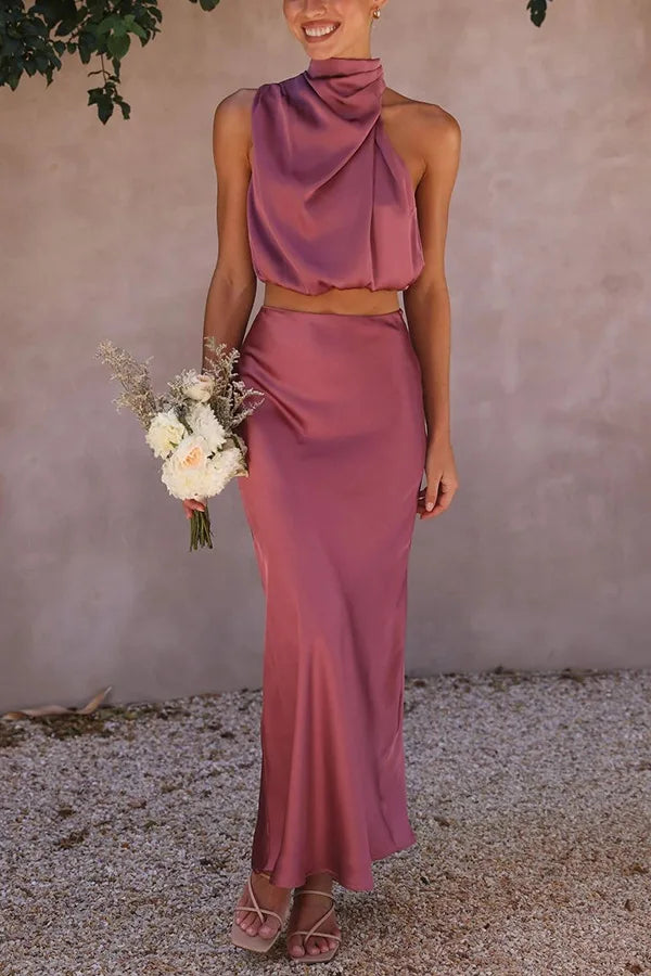 Nélia | Robe de soirée en satin