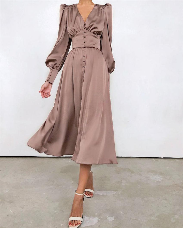 Arya | Robe élégante en satin pour femme